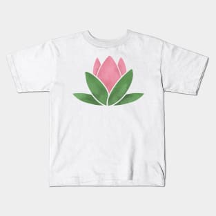 Pink Waterlily Kids T-Shirt